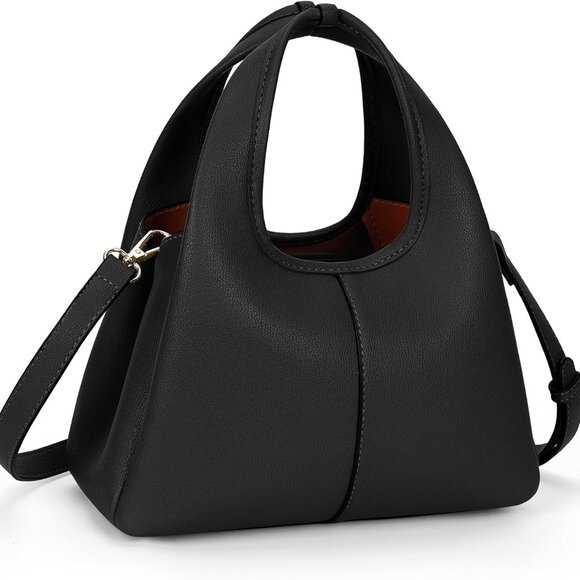 Crossbody Bag Top Handle Handbag for Women Trendy Purse Satchel Bags Pebble Leat